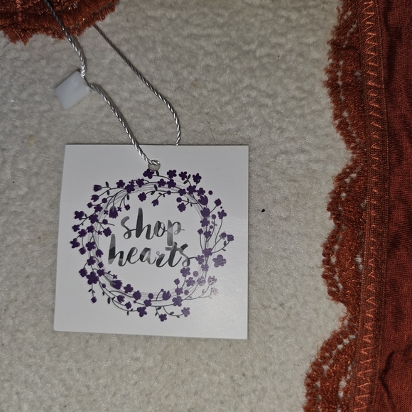 NWT Tillys Lace Spandex Rust Deep V Bra, sz ML, never worn in perfect cond - Picture 4 of 5